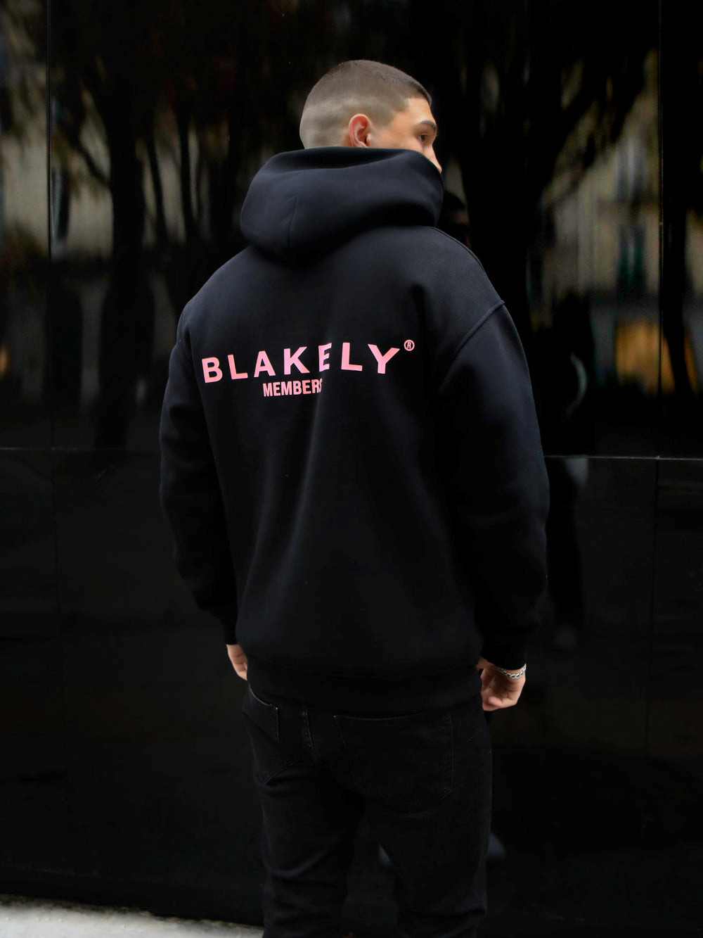 Black & Pink Blakely Members Relaxed Hoodie | BFQ817064