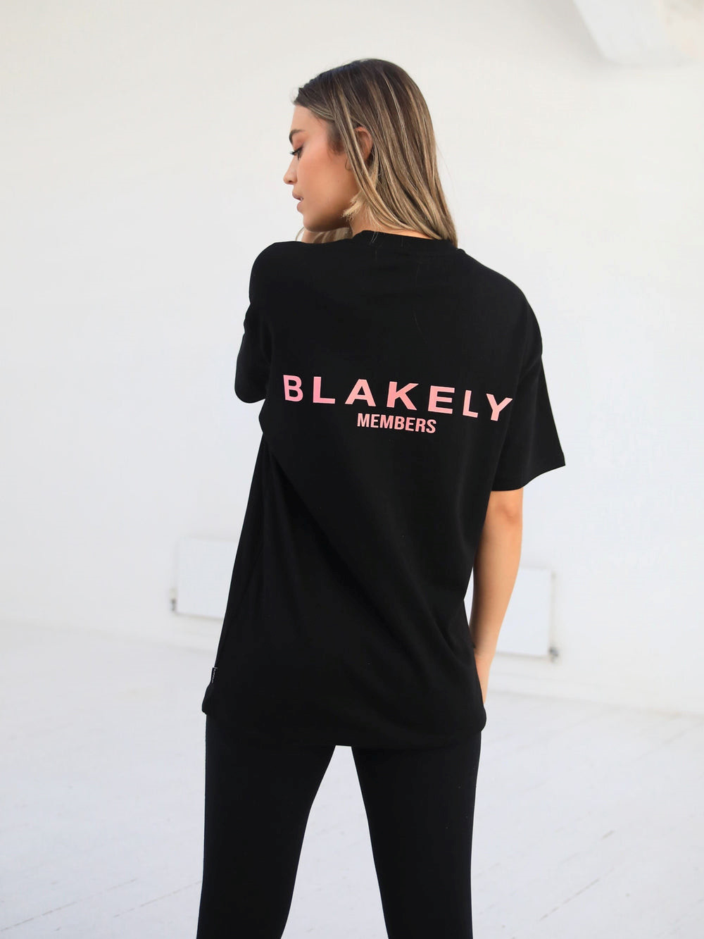 Black & Pink Blakely Womens Members Relaxed T-Shirt | XGP037859