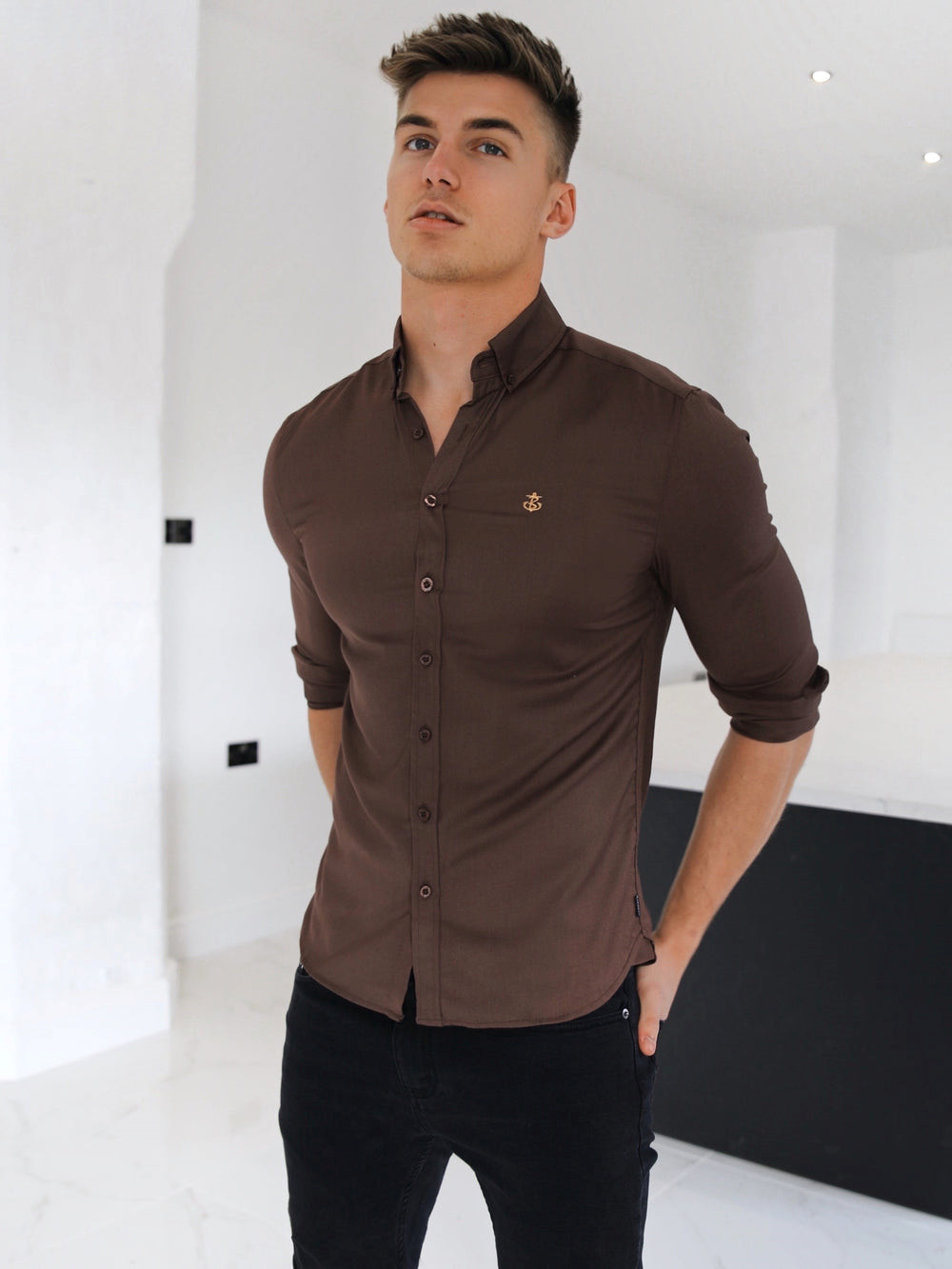 Blakely Holbrook Fitted Stretch Shirt | OVA260381