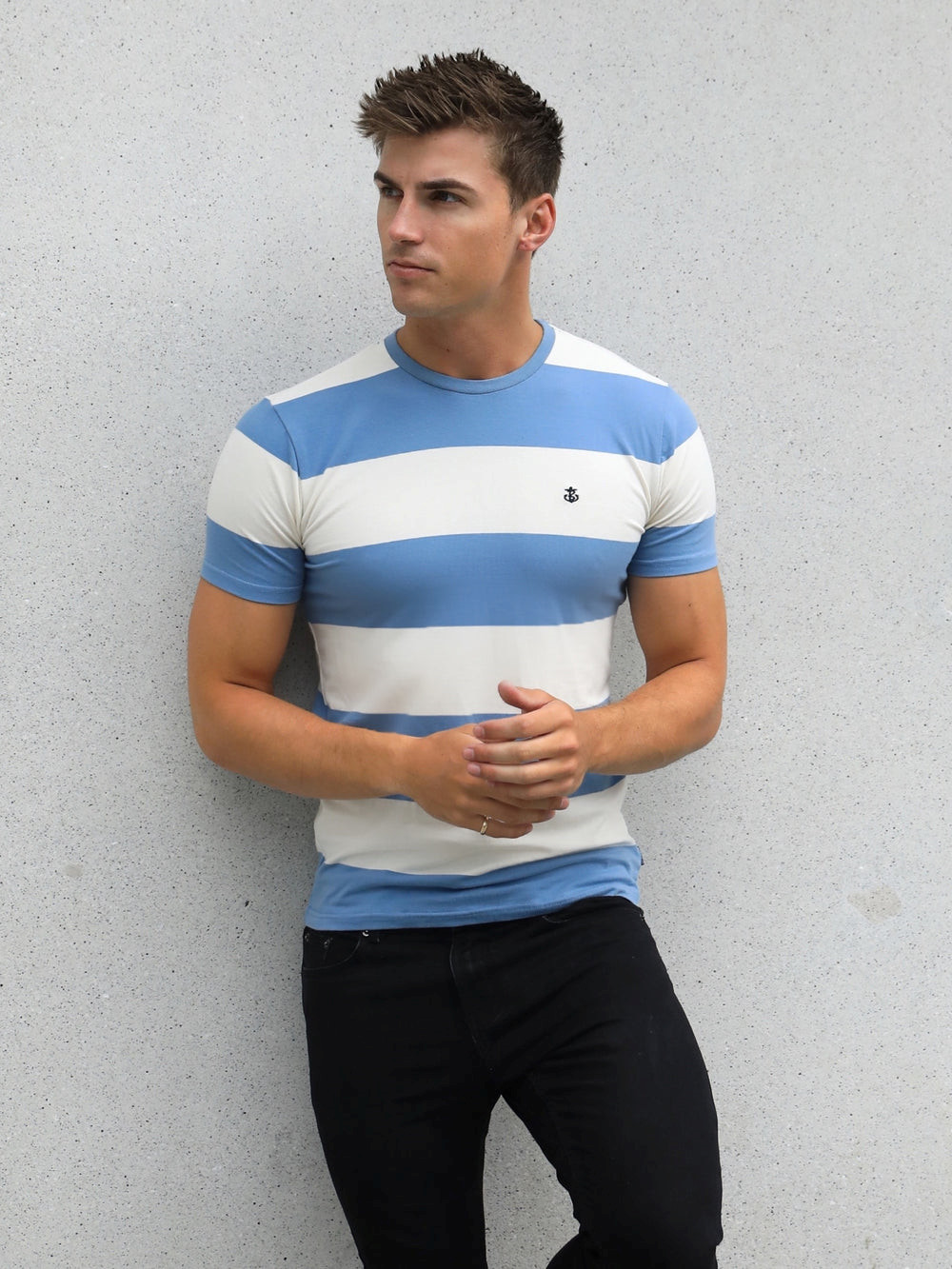 Blue Blakely Alassio Stripe T-Shirt | KCJ078945