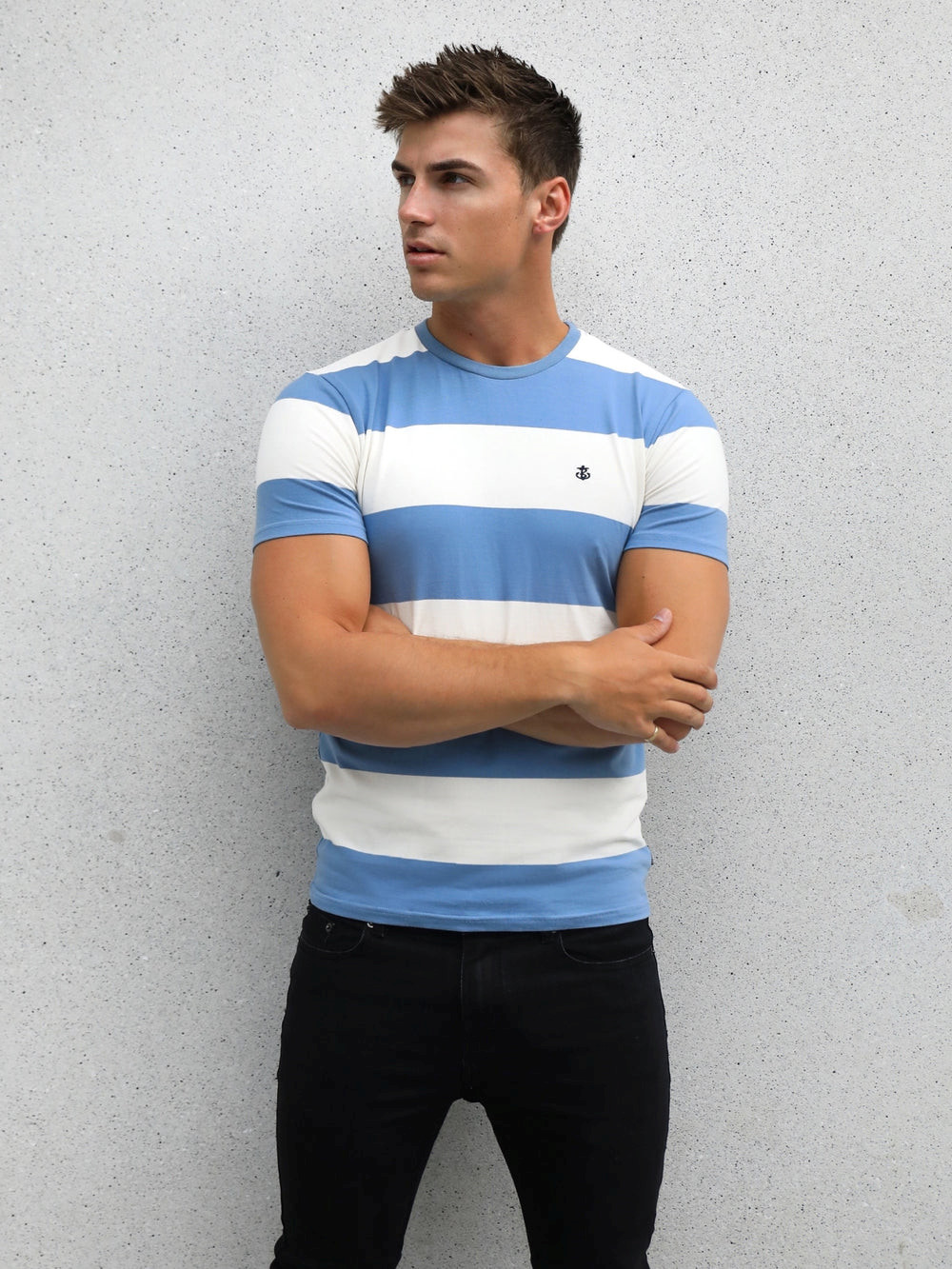 Blue Blakely Alassio Stripe T-Shirt | KCJ078945