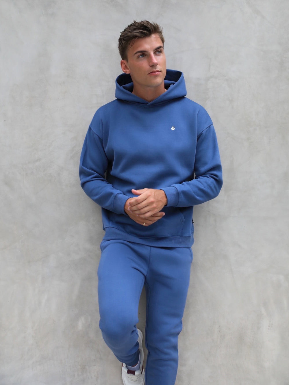 Blue Blakely Anchor Relaxed Hoodie | DMV320789