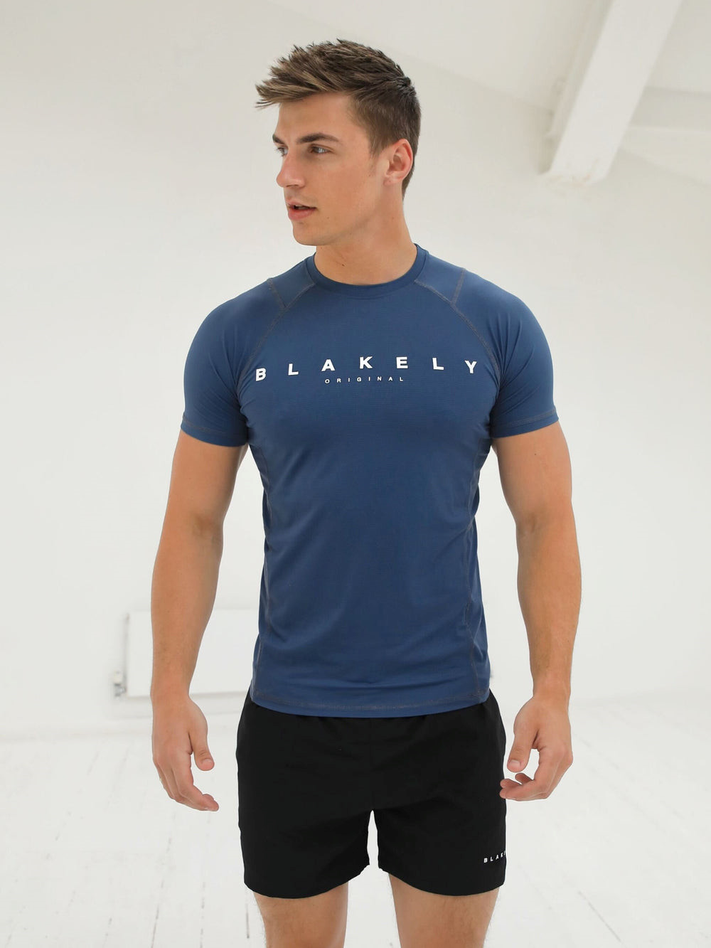 Blue Blakely Apex Active T-Shirt | IOP450316