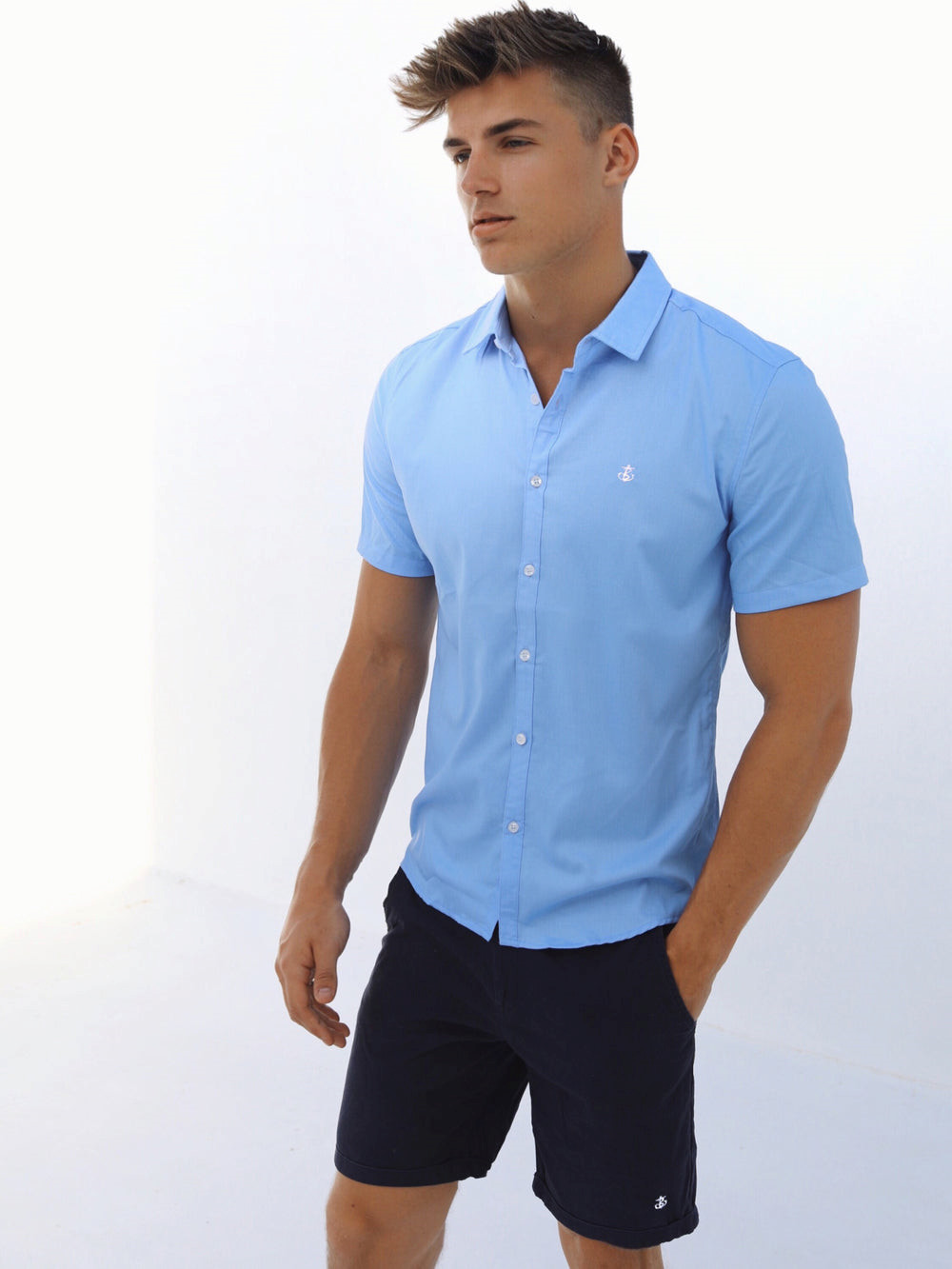 Blue Blakely Canberra Short Sleeve Shirt | RDA609285