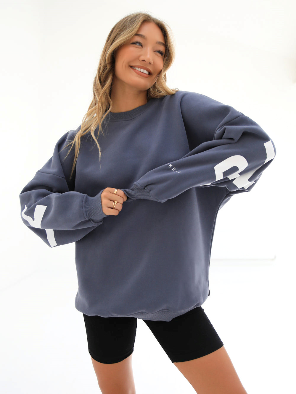 Blue Blakely Isabel Oversized Jumper | QIZ185072