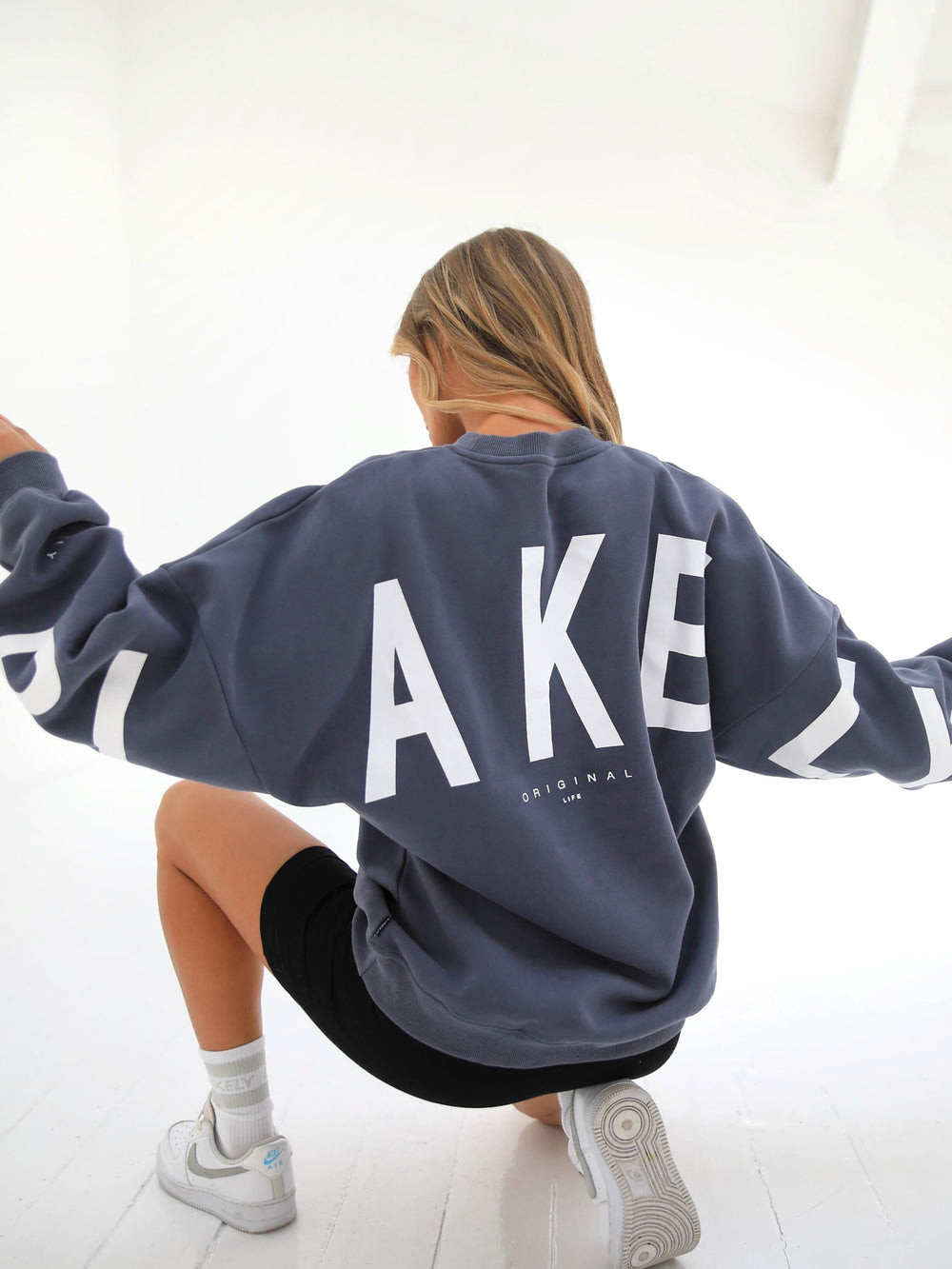 Blue Blakely Isabel Oversized Jumper | QIZ185072