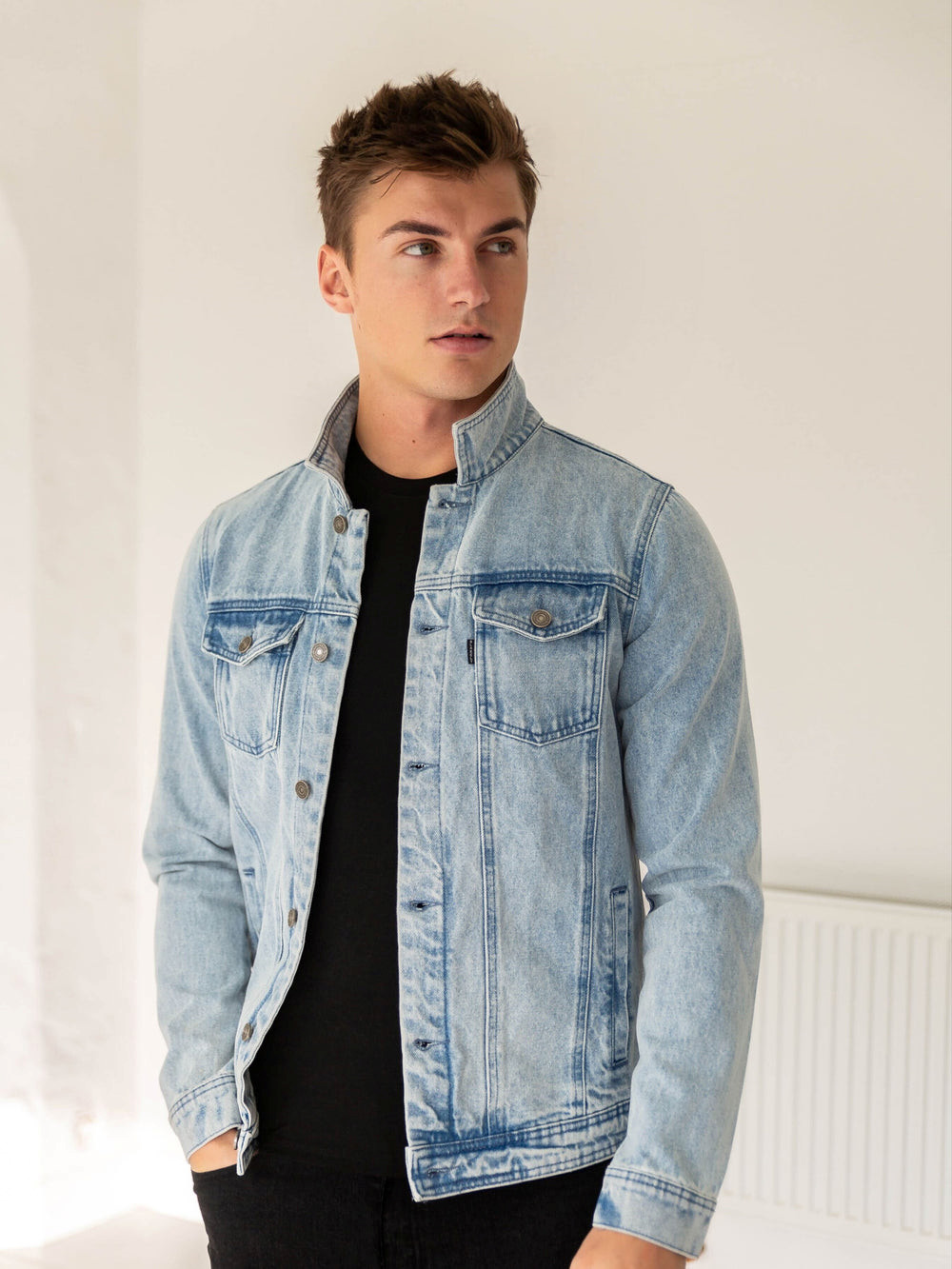 Blue Blakely Mens Brooklyn Denim Jacket | SAT049178