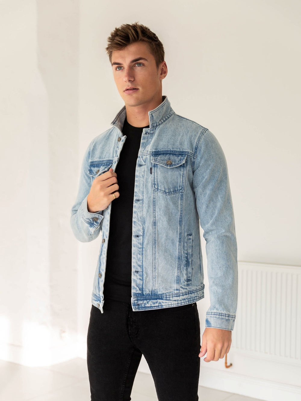 Blue Blakely Mens Brooklyn Denim Jacket | SAT049178