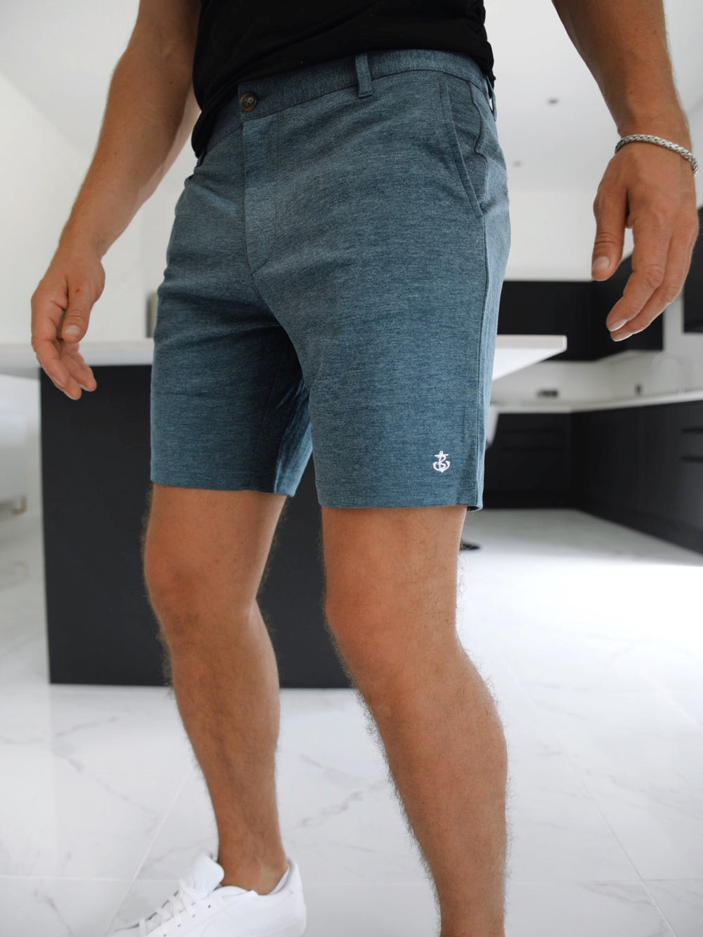 Blue Blakely Sorrento Stretch Fit Shorts | NIT346201