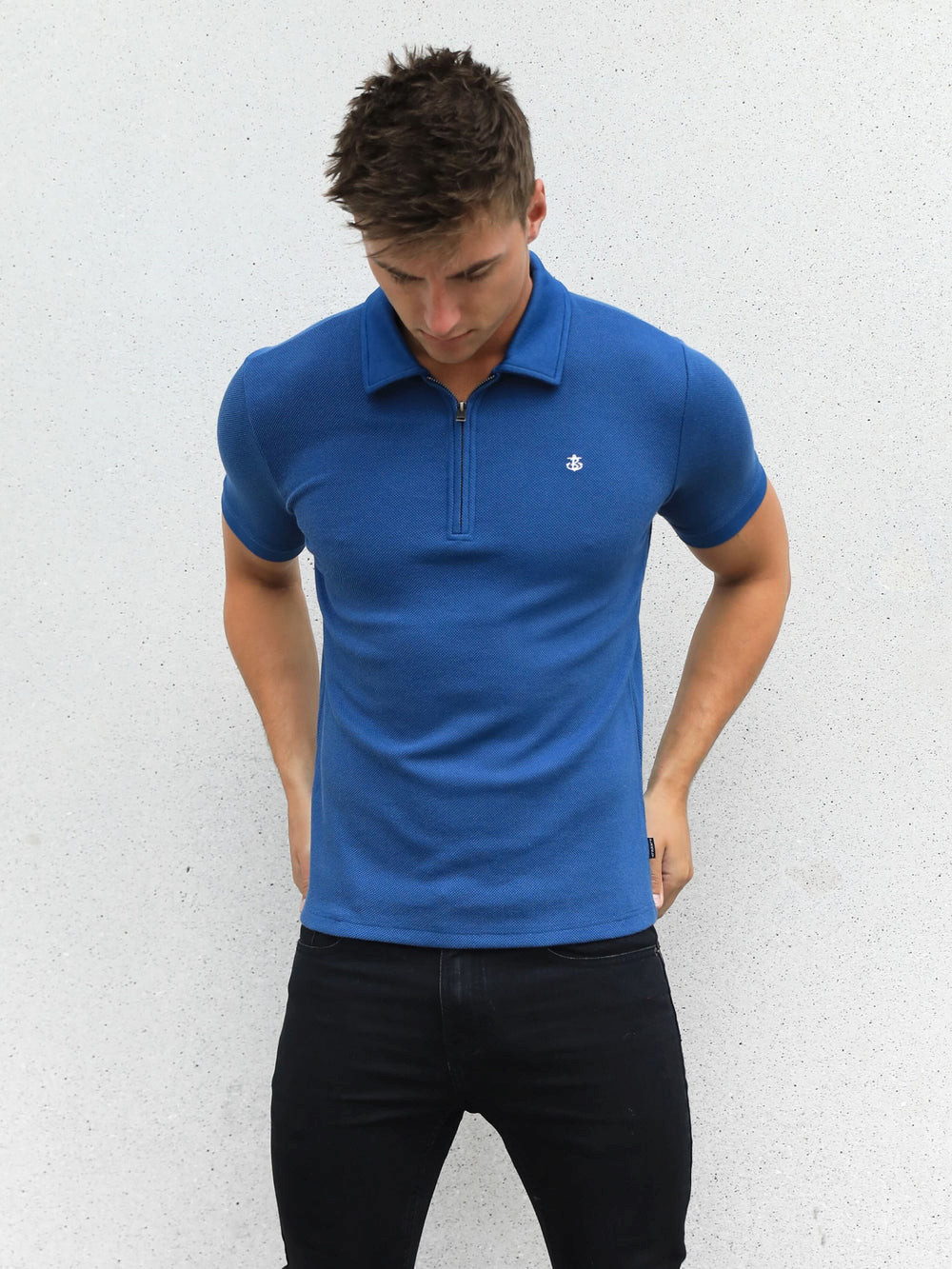 Blue Blakely Toulon Textured Polo | FHL861702