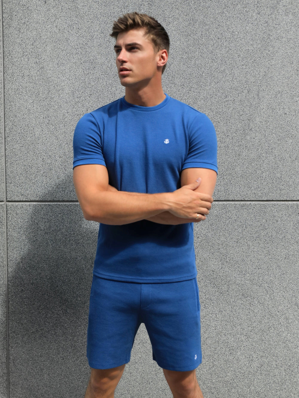 Blue Blakely Toulon Textured T-Shirt | ISK964370