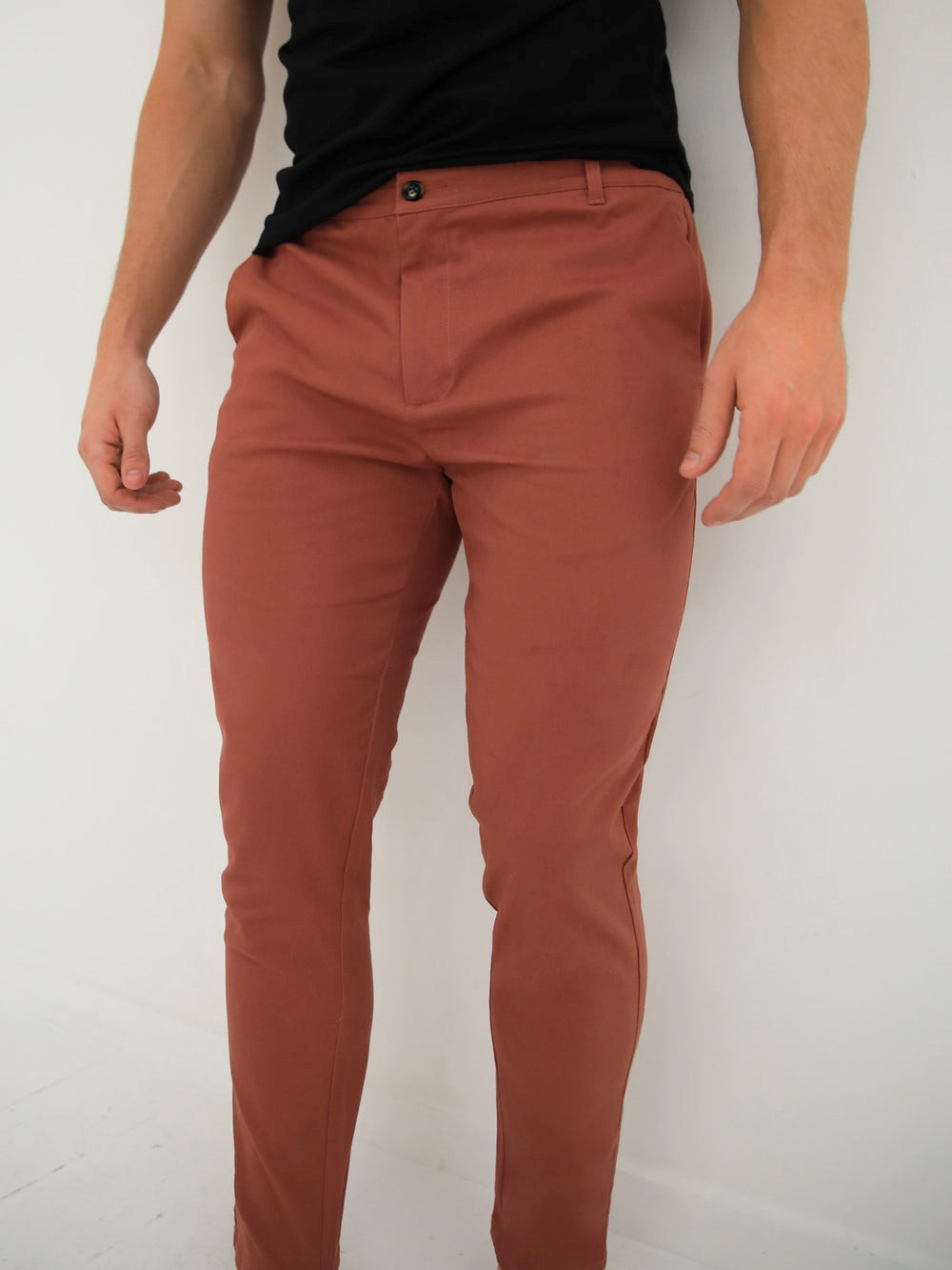 Brick Red Blakely Sloane Stretch Fit Chinos | FQP974253