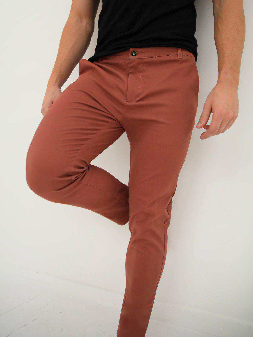 Brick Red Blakely Sloane Stretch Fit Chinos | FQP974253