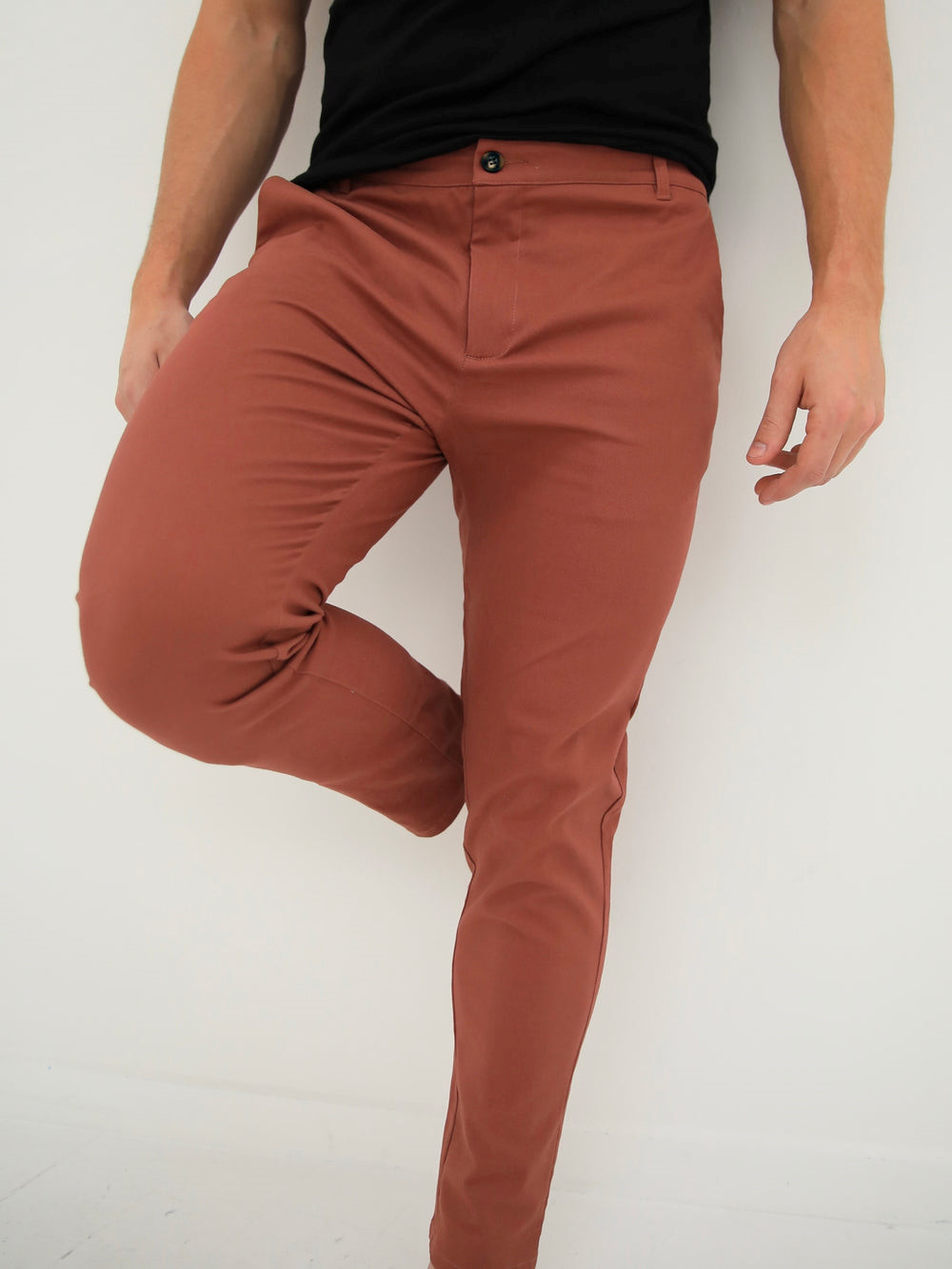 Brick Red Blakely Sloane Stretch Fit Chinos | FQP974253