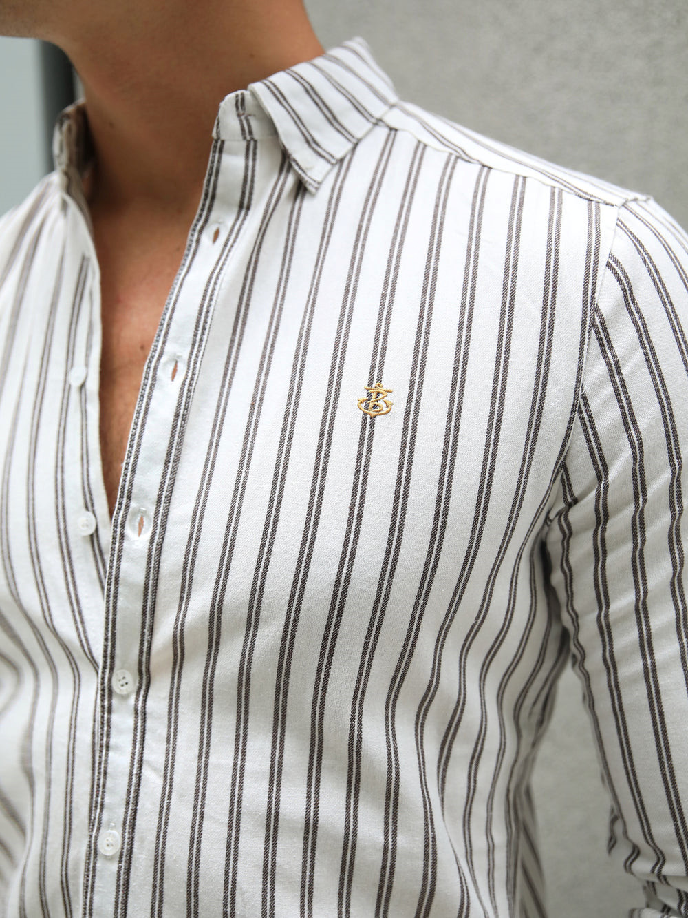 Brown Blakely Savona Stripe Shirt | SND617345