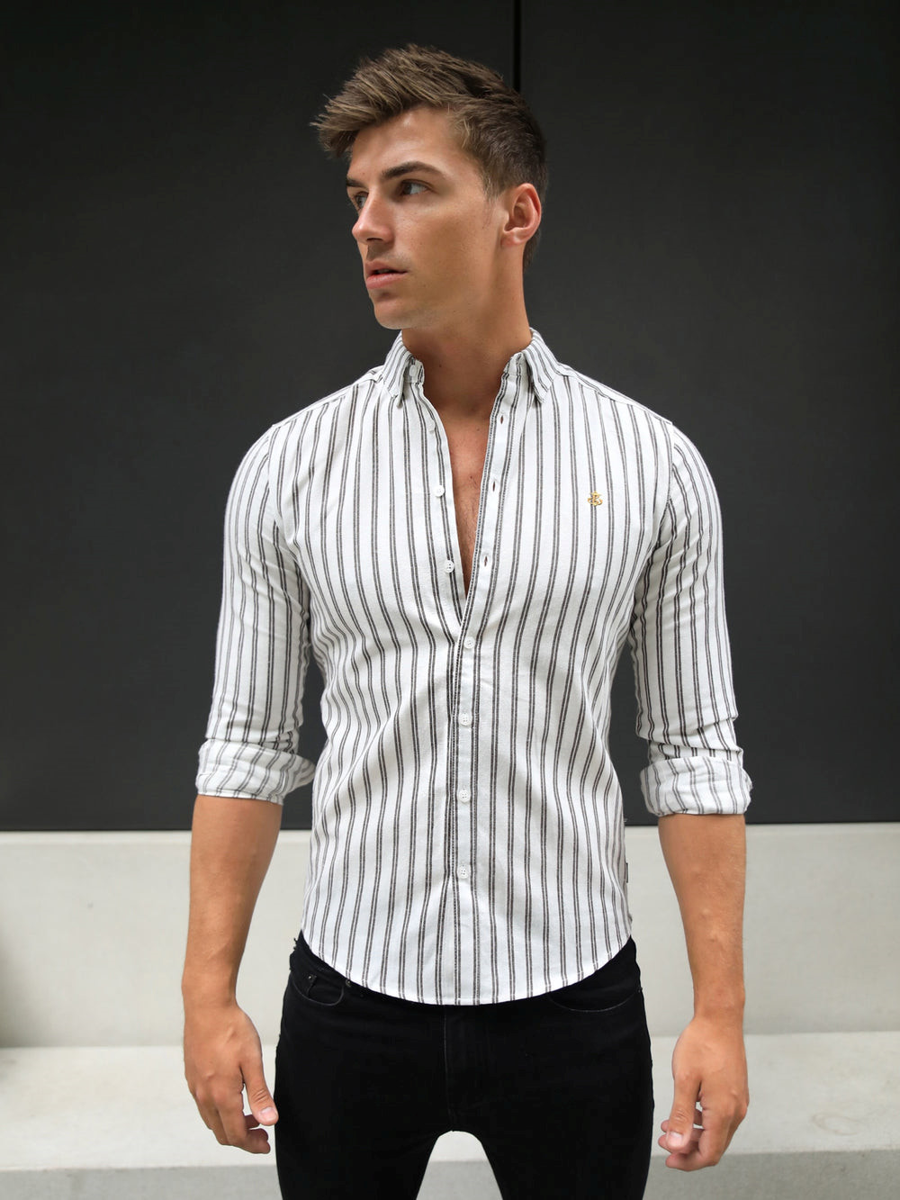 Brown Blakely Savona Stripe Shirt | SND617345