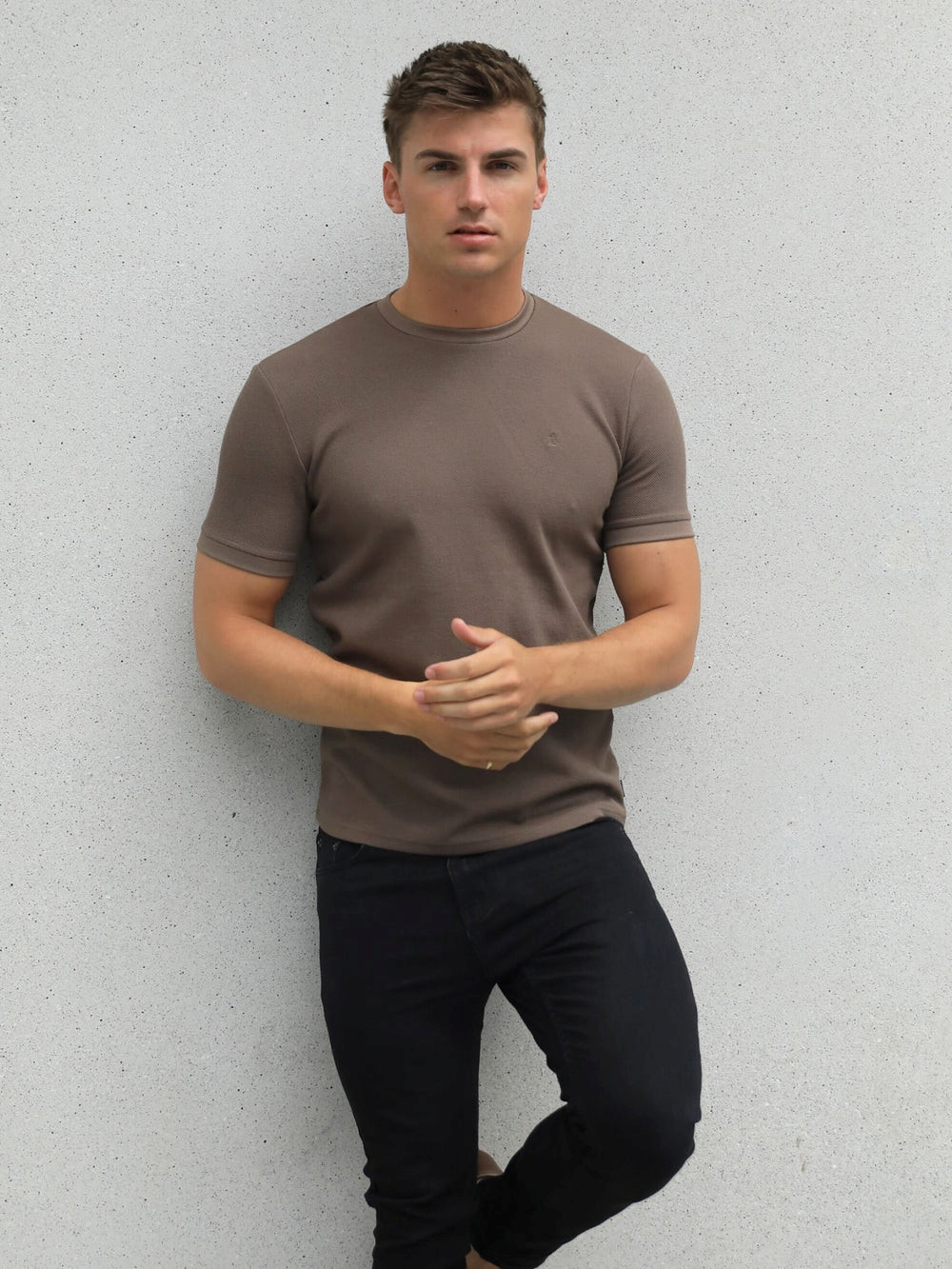 Brown Blakely Toulon Textured T-Shirt | GLS765840