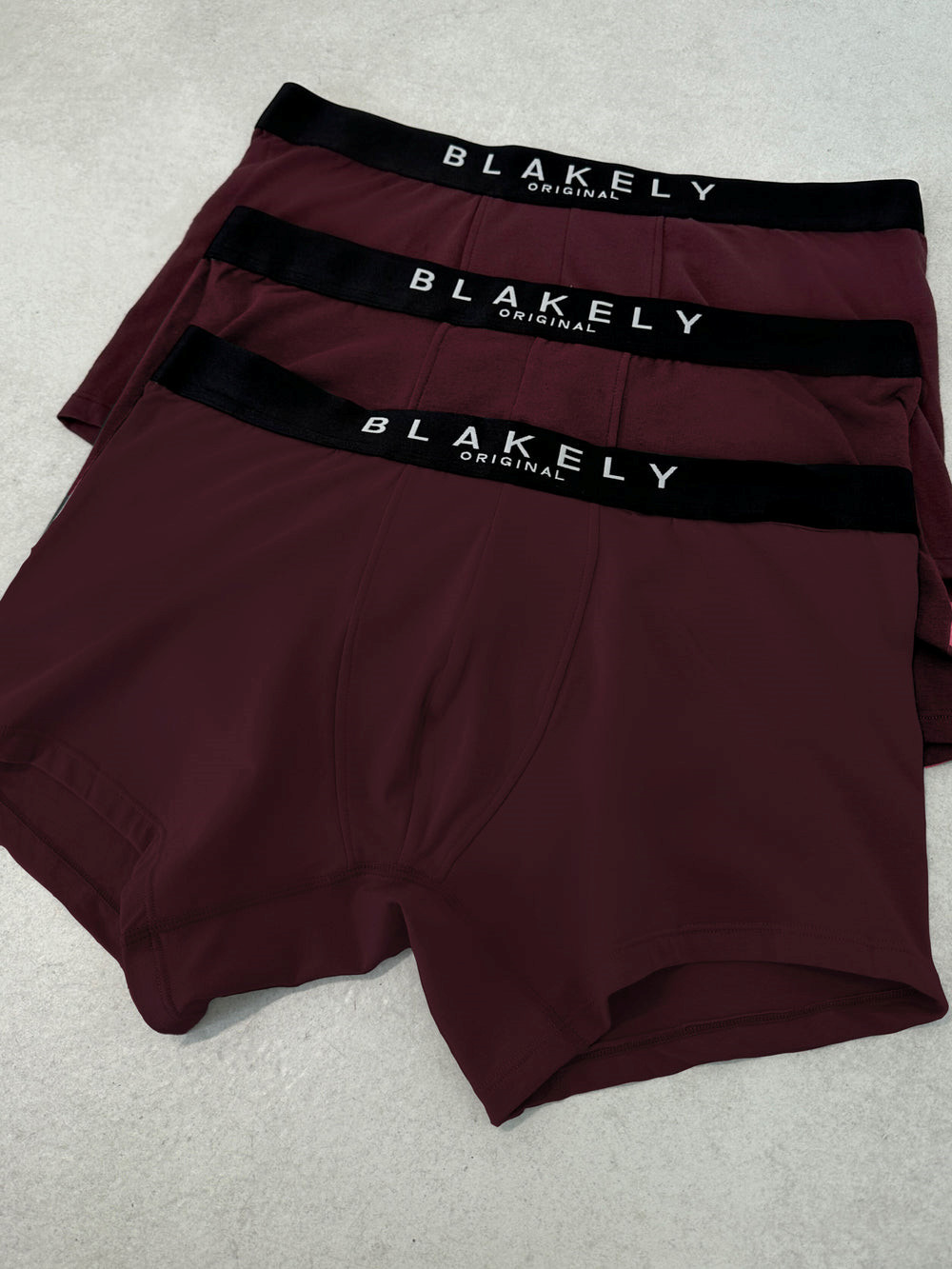 Burgundy 3 Pack Blakely BLK Boxers | RNO831529