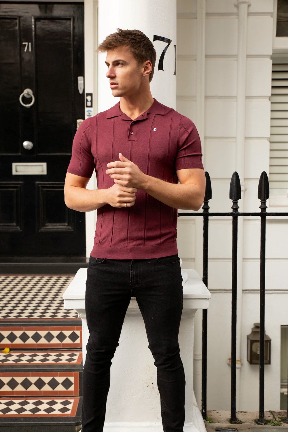 Burgundy Blakely Finsbury Polo Shirt | NOC215307