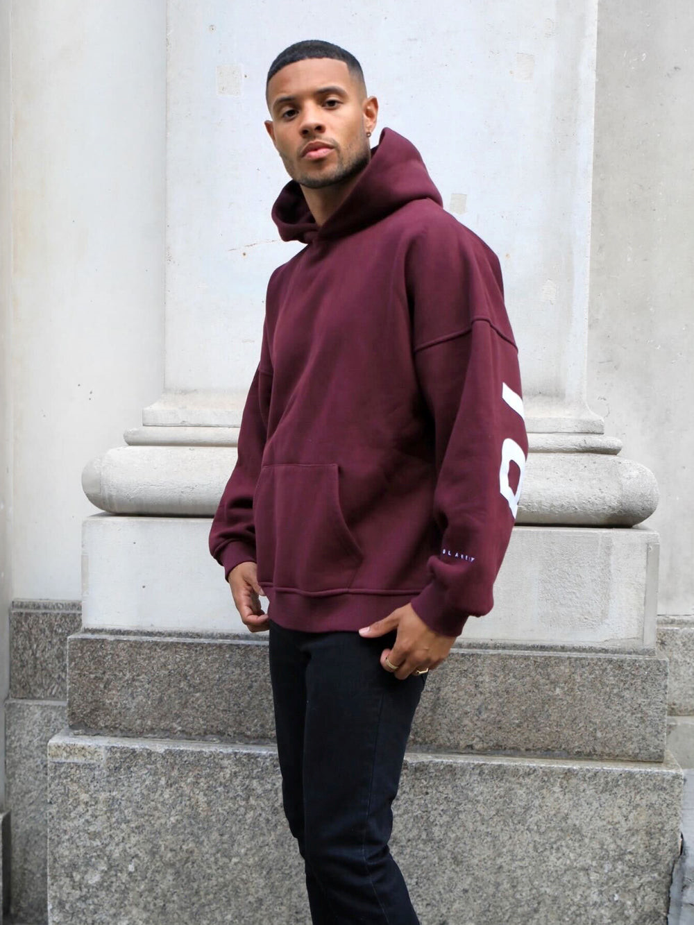 Burgundy Blakely Idris Oversized Hoodie | UYL836247