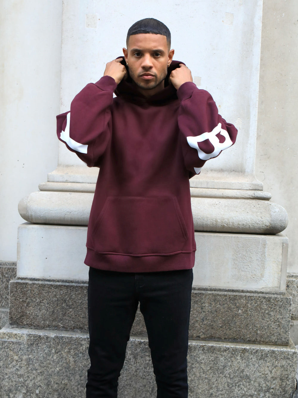 Burgundy Blakely Idris Oversized Hoodie | UYL836247