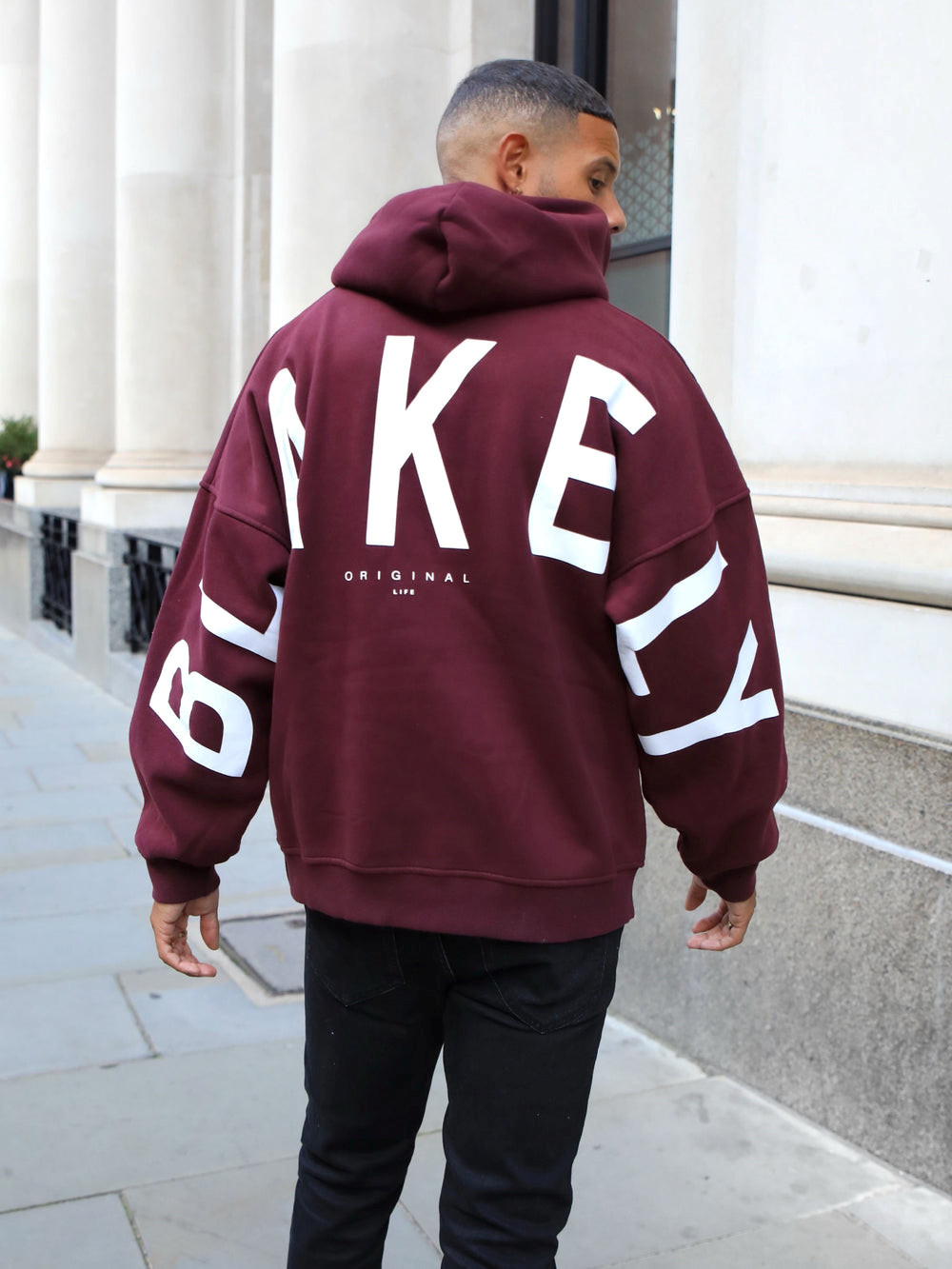 Burgundy Blakely Idris Oversized Hoodie | UYL836247