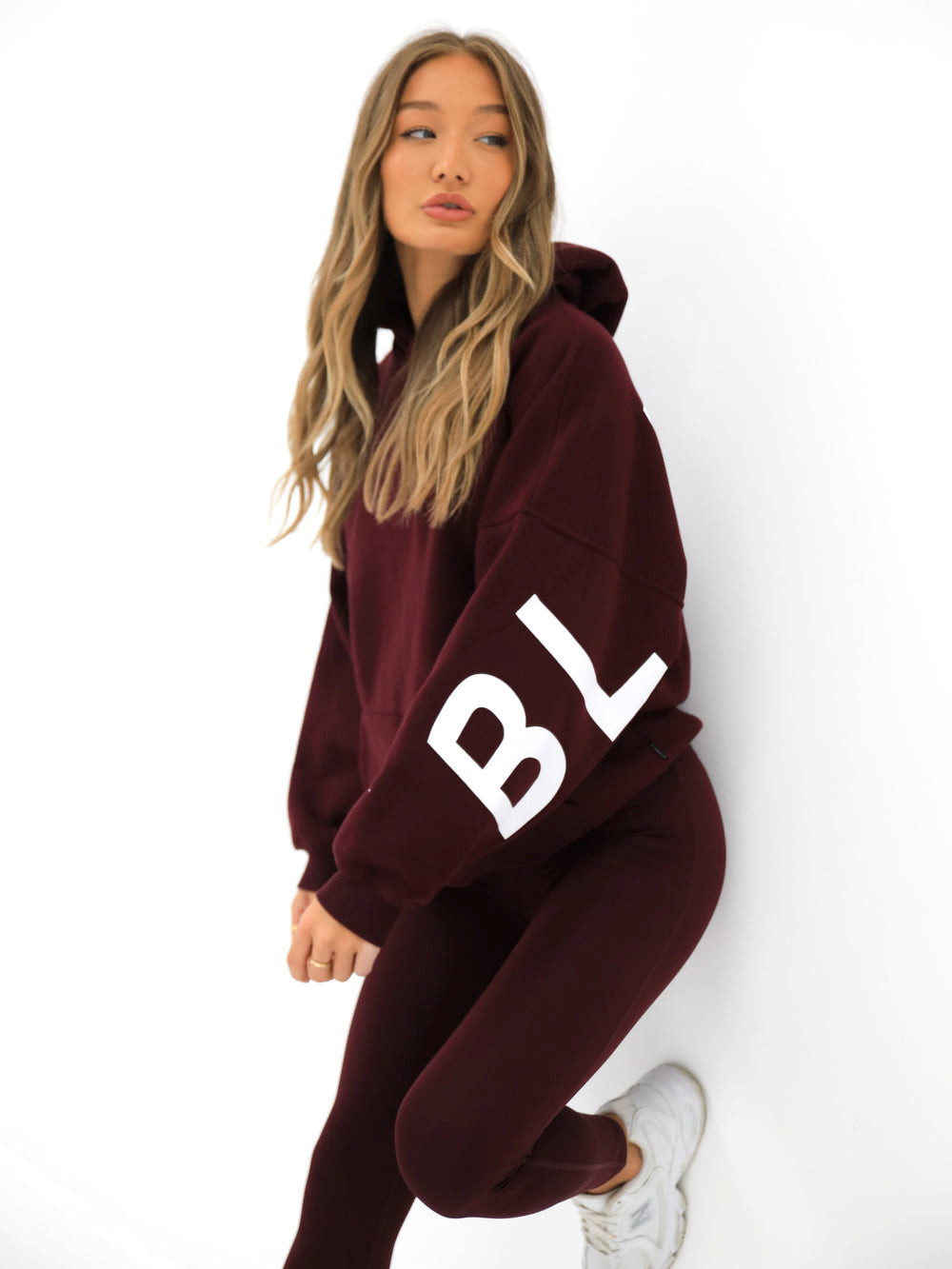 Burgundy Blakely Isabel Oversized Hoodie | UCA378029