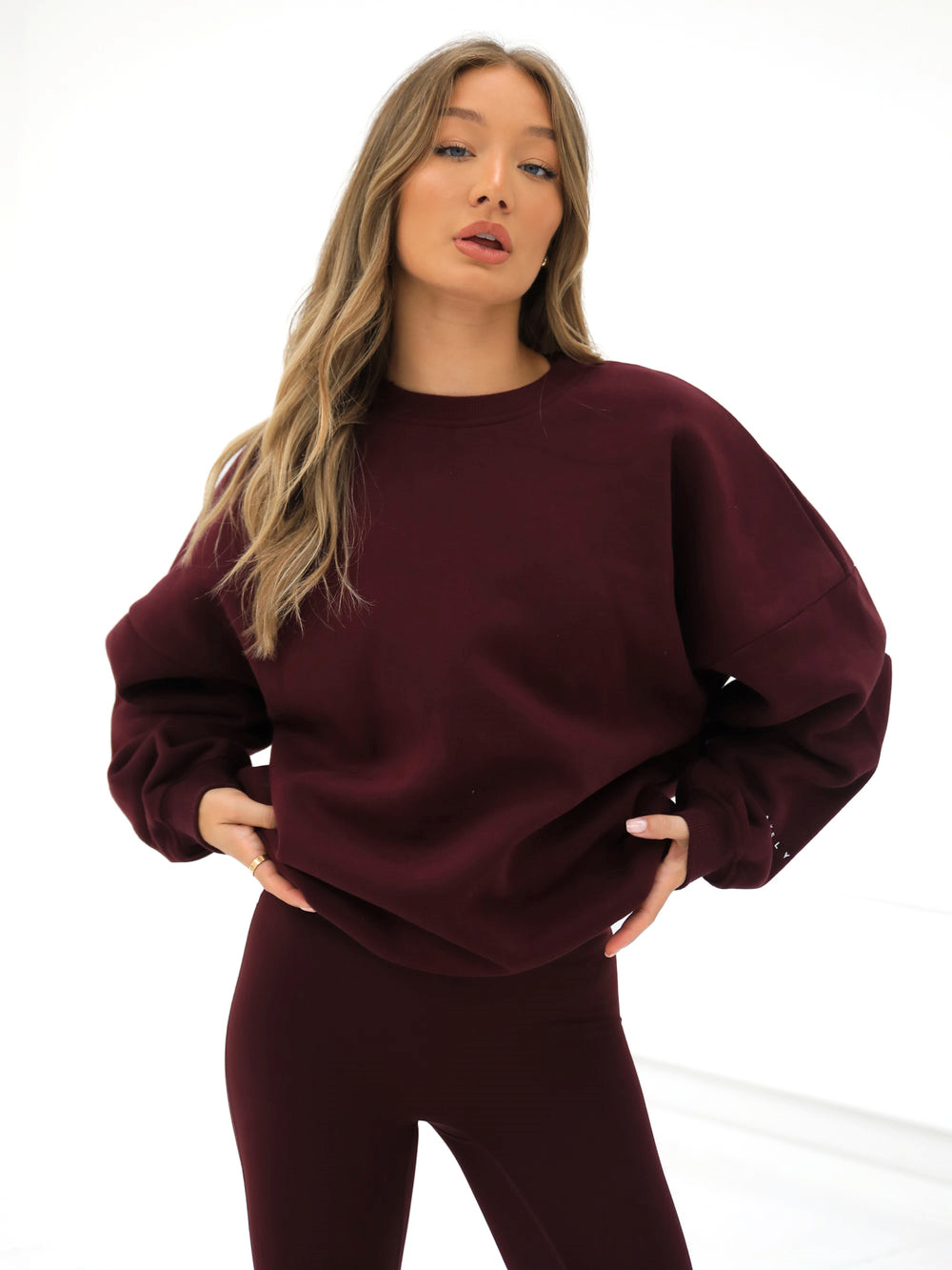 Burgundy Blakely Isabel Oversized Jumper | NAG216980