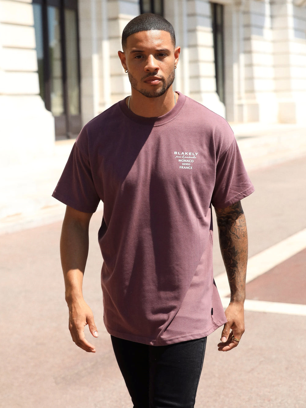 Burgundy Blakely Monaco Relaxed T-Shirt | SLM815396