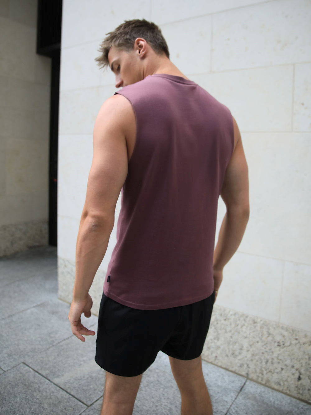 Burgundy Blakely Universal Sleeveless Tee | PGE524109