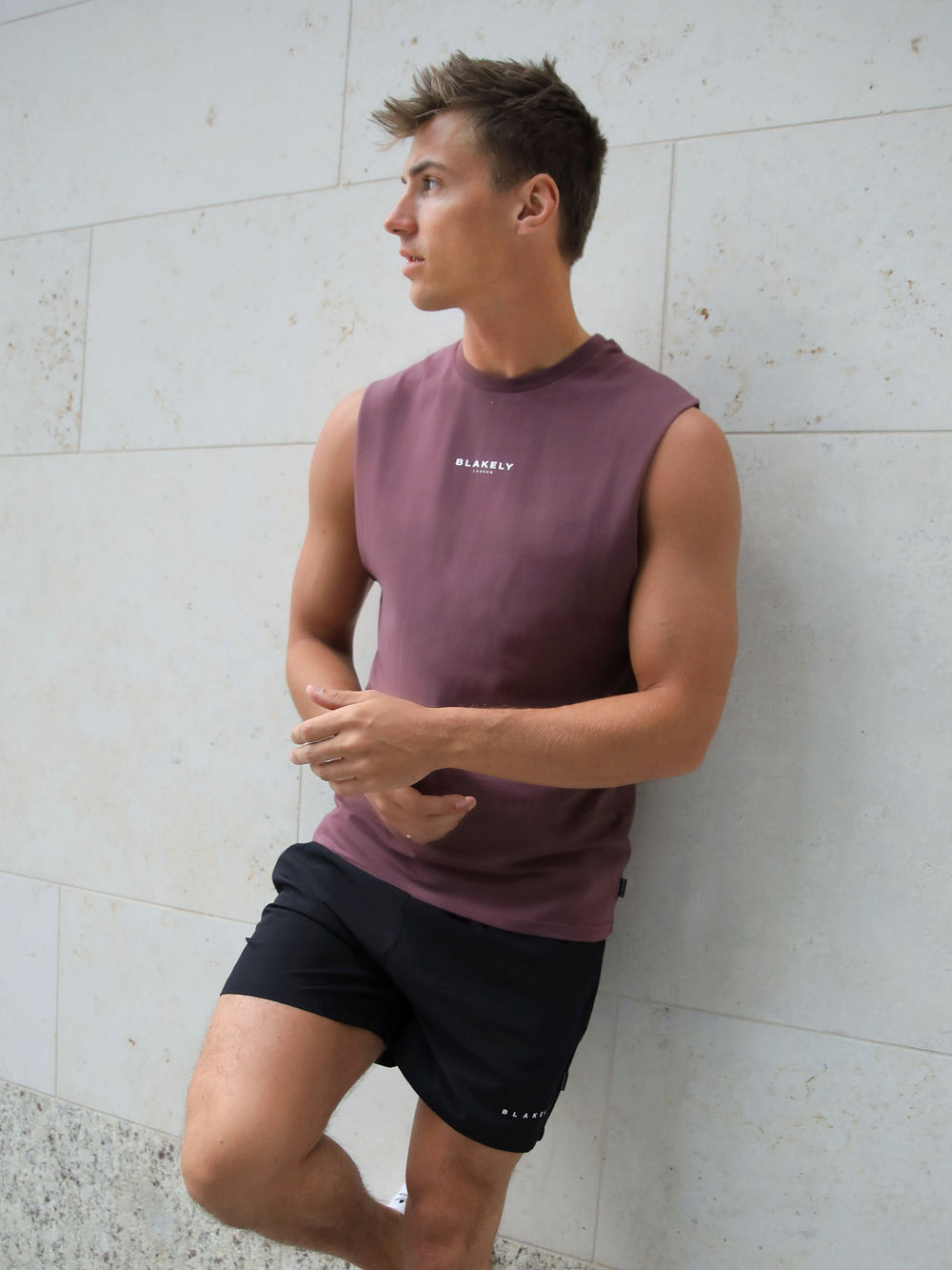 Burgundy Blakely Universal Sleeveless Tee | PGE524109