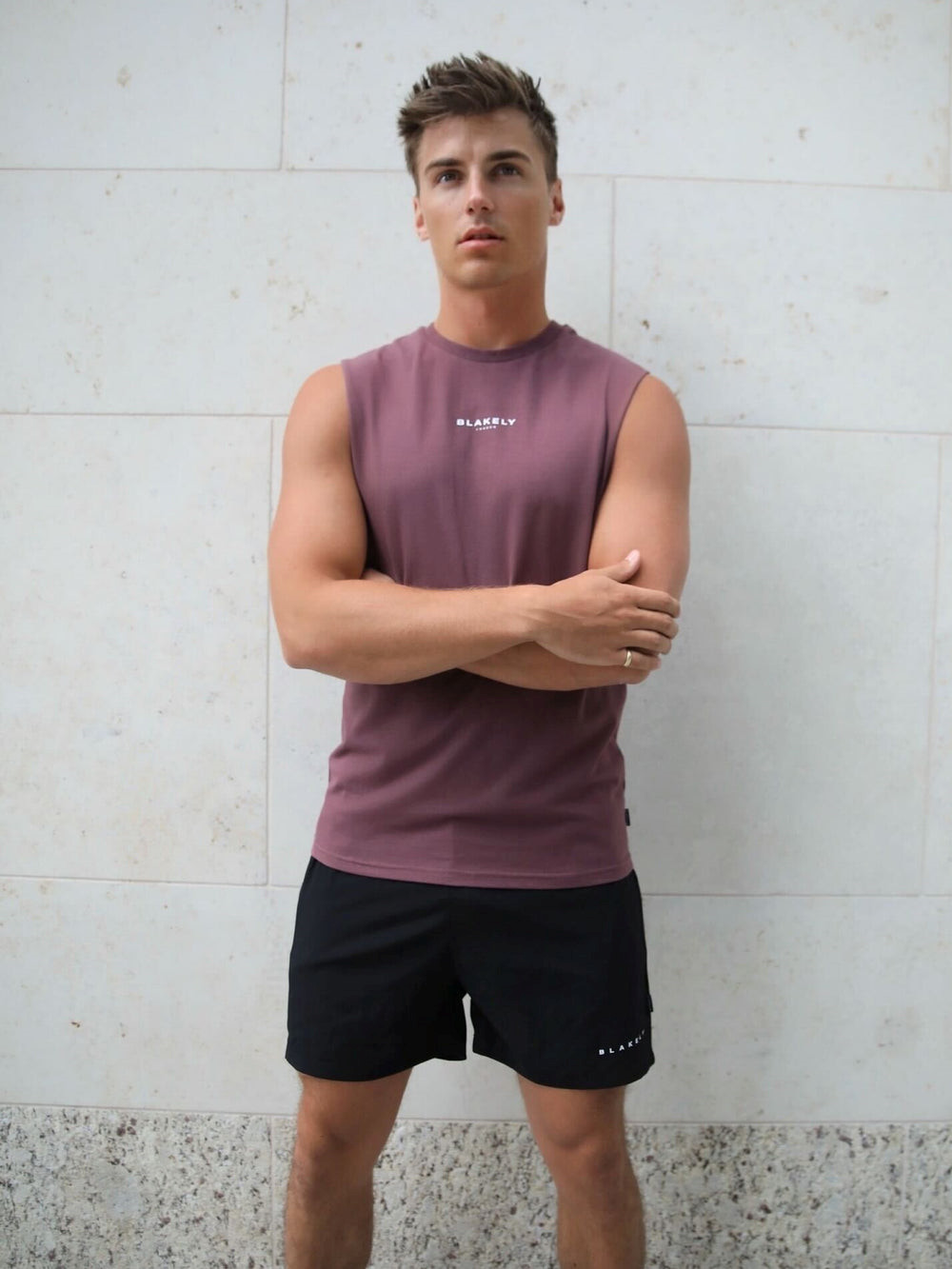 Burgundy Blakely Universal Sleeveless Tee | PGE524109