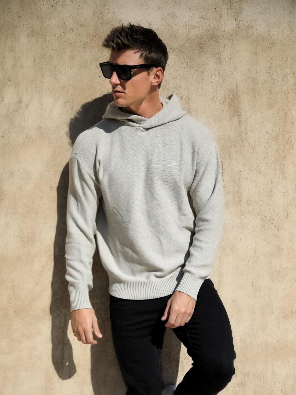 Chalk Blakely Huxley Knitted Hoodie | TZG140276