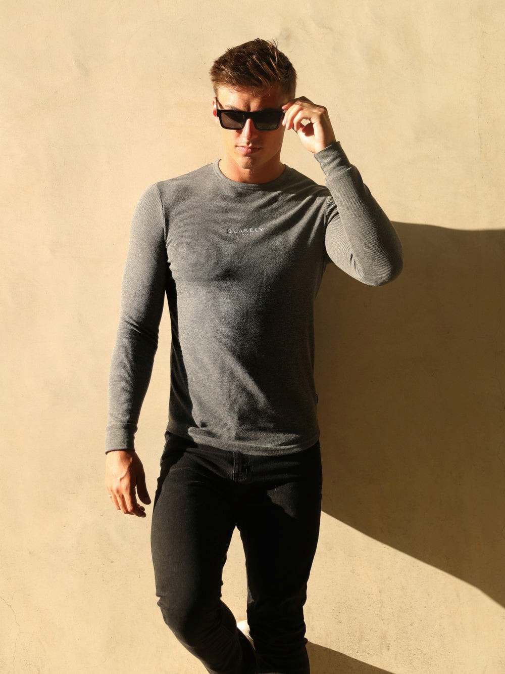 Charcoal Blakely Alezio Textured Jumper | EFL136024