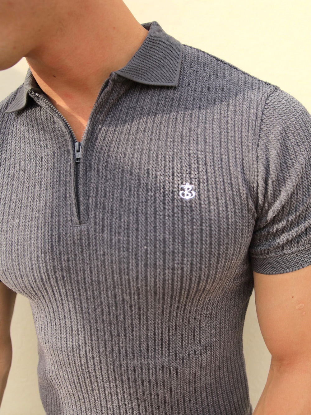 Charcoal Blakely Anzi Textured Polo | WDP513479