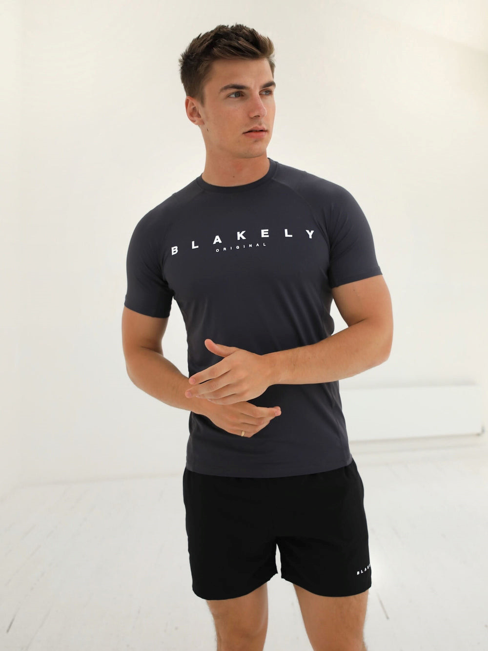 Charcoal Blakely Apex Active T-Shirt | EAI046785