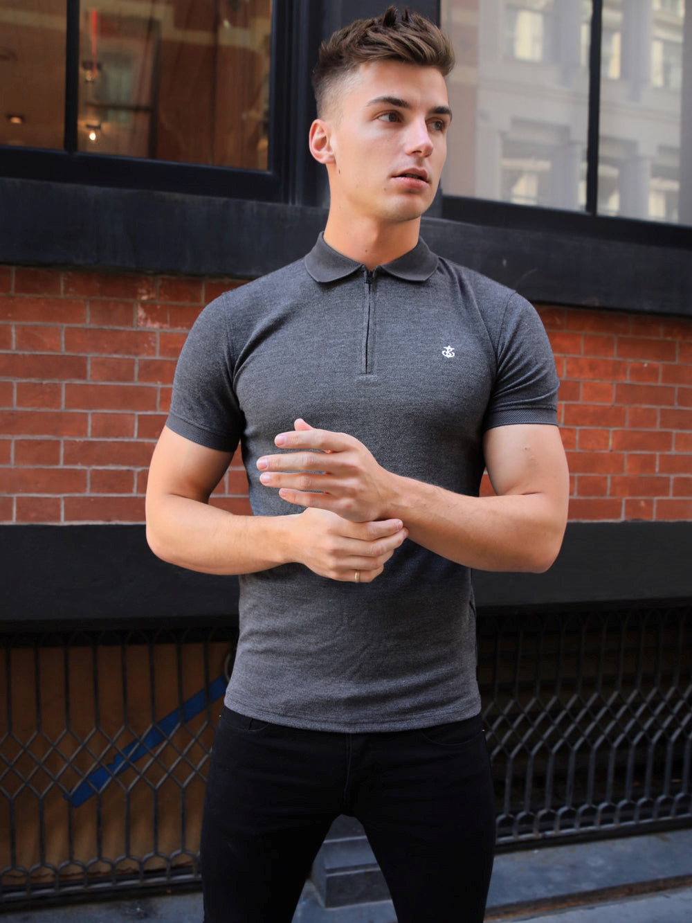 Charcoal Blakely Aspen Polo | WHD235096