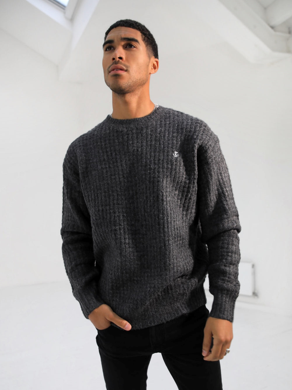 Charcoal Blakely Burford Knit Jumper | EZT921407