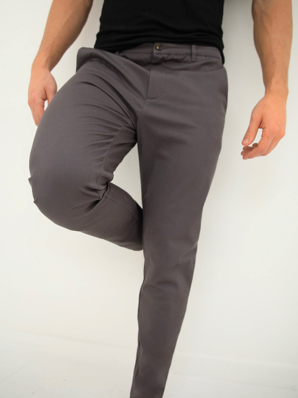 Charcoal Blakely Cavill Slim Fit Tailored Chinos | XLQ875213