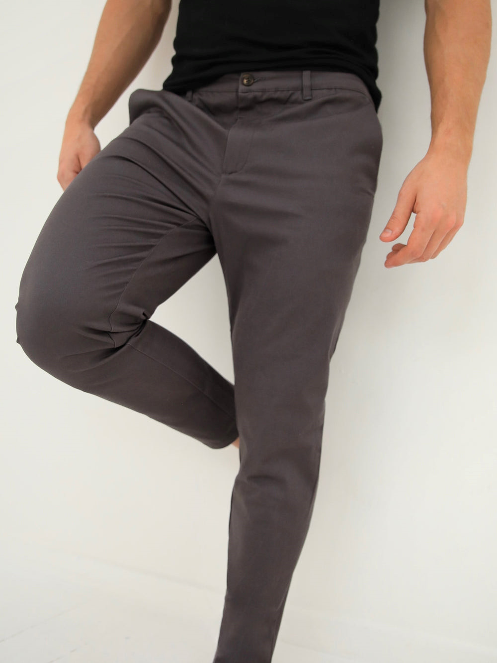 Charcoal Blakely Cavill Slim Fit Tailored Chinos | XLQ875213