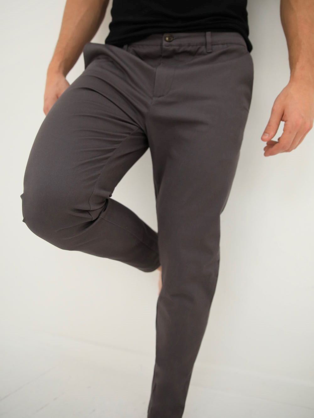 Charcoal Blakely Cavill Slim Fit Tailored Chinos | XLQ875213