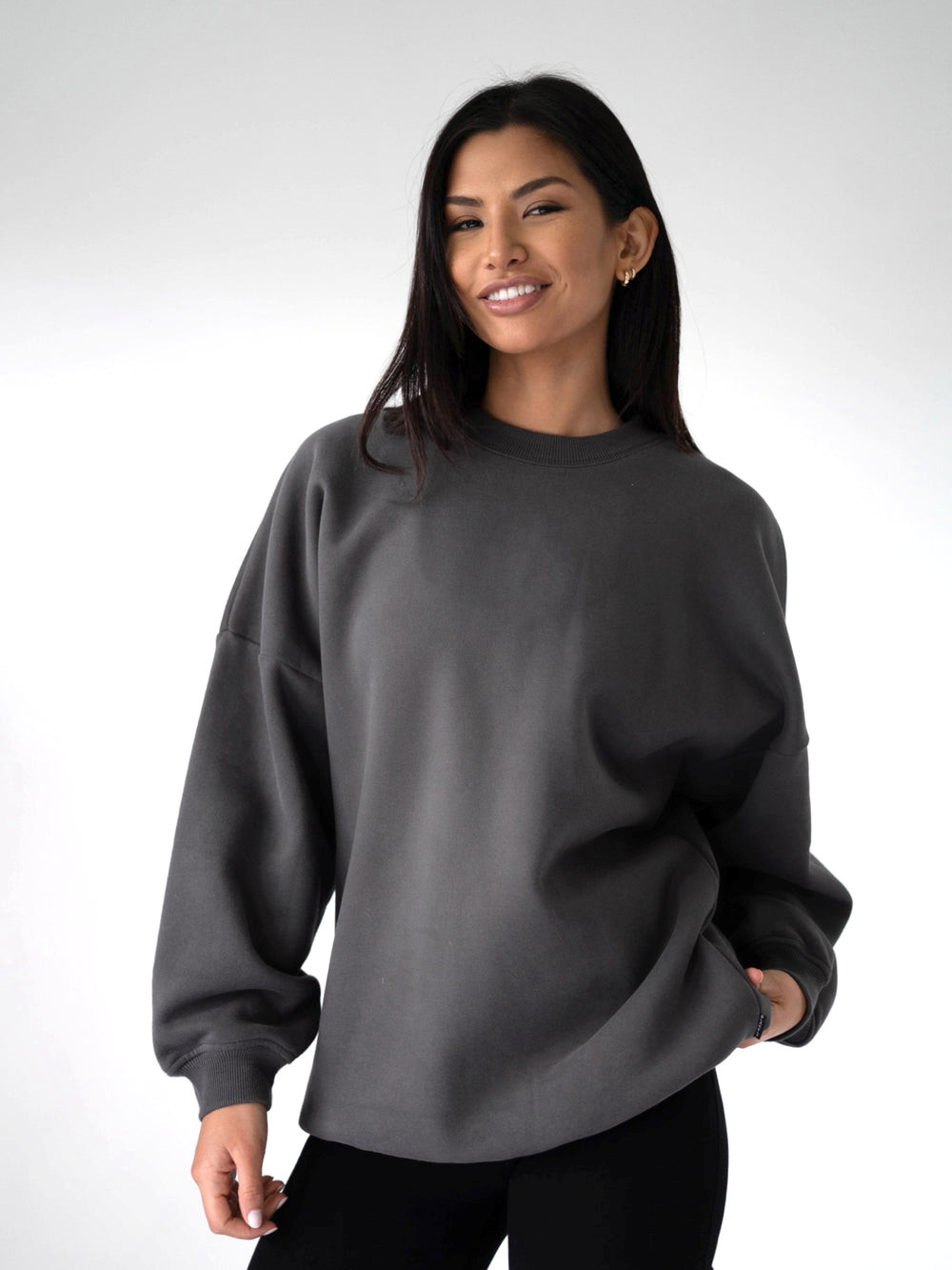 Charcoal Blakely LAX Isabel Oversized Jumper | YTZ621783