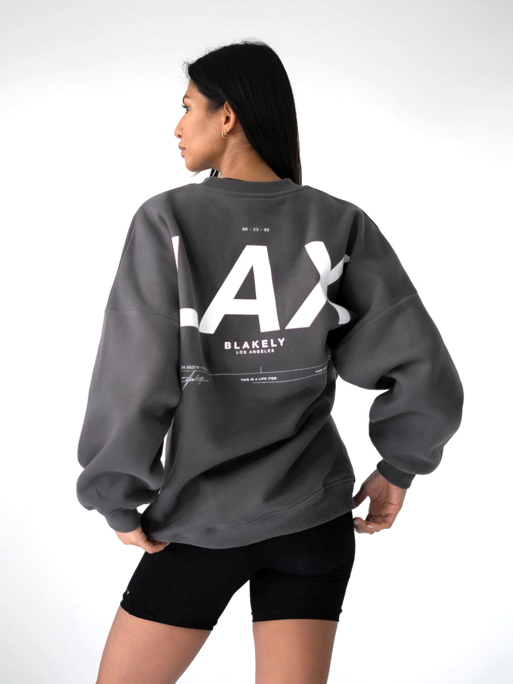 Charcoal Blakely LAX Isabel Oversized Jumper | YTZ621783