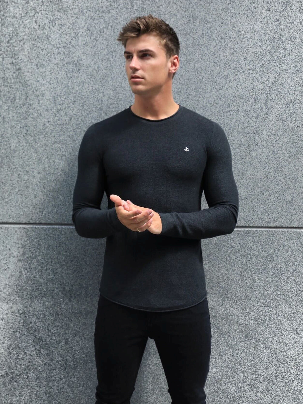 Charcoal Blakely Mason Knit Jumper | KXD637084