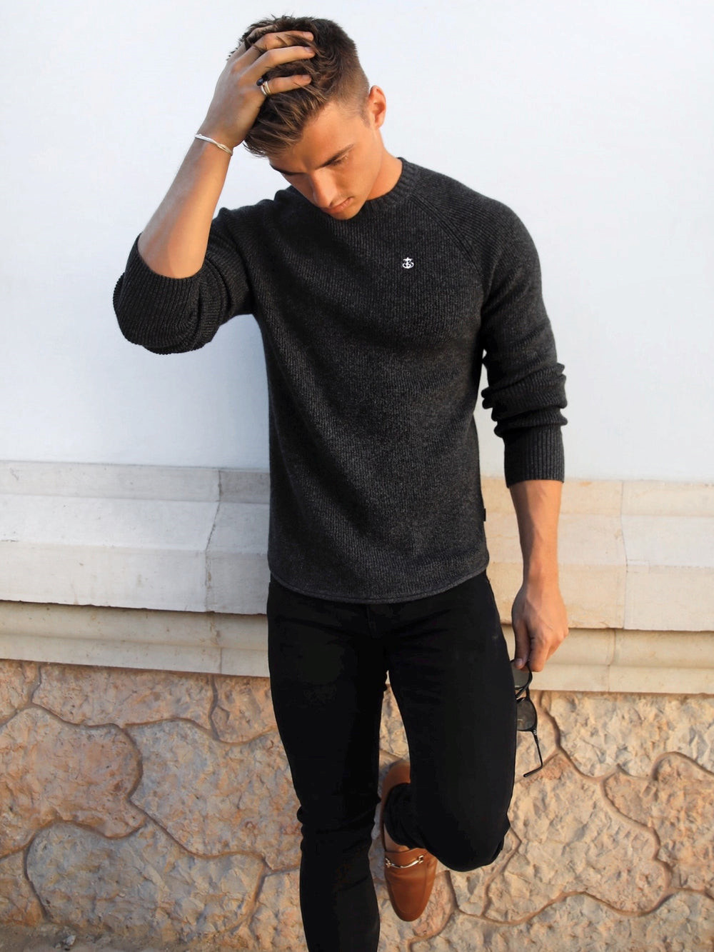 Charcoal Blakely Olton Knit Jumper | PVU524169