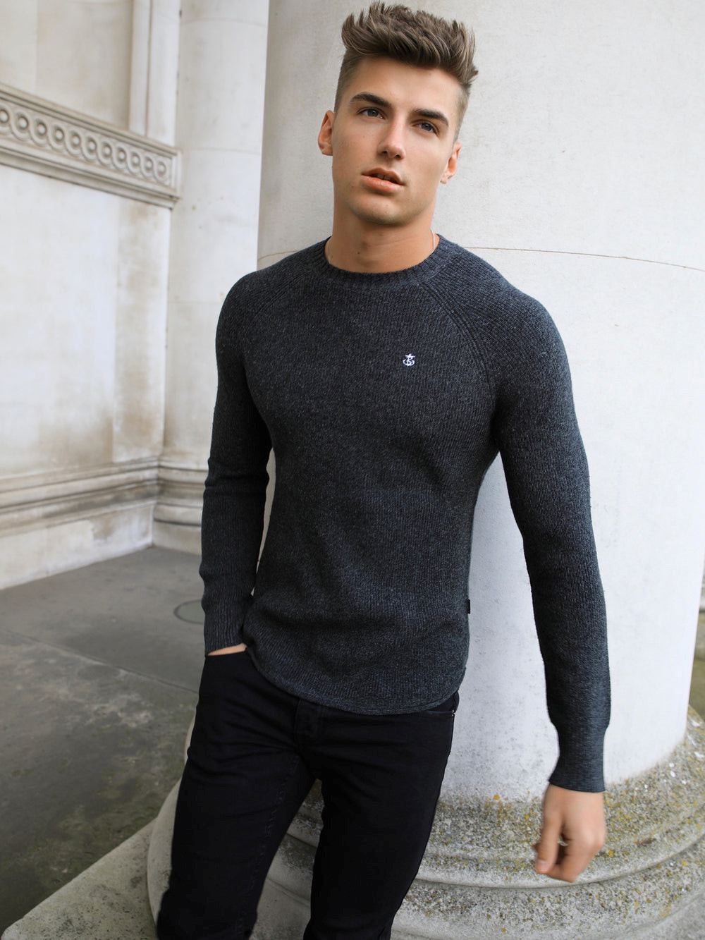 Charcoal Blakely Olton Knit Jumper | PVU524169