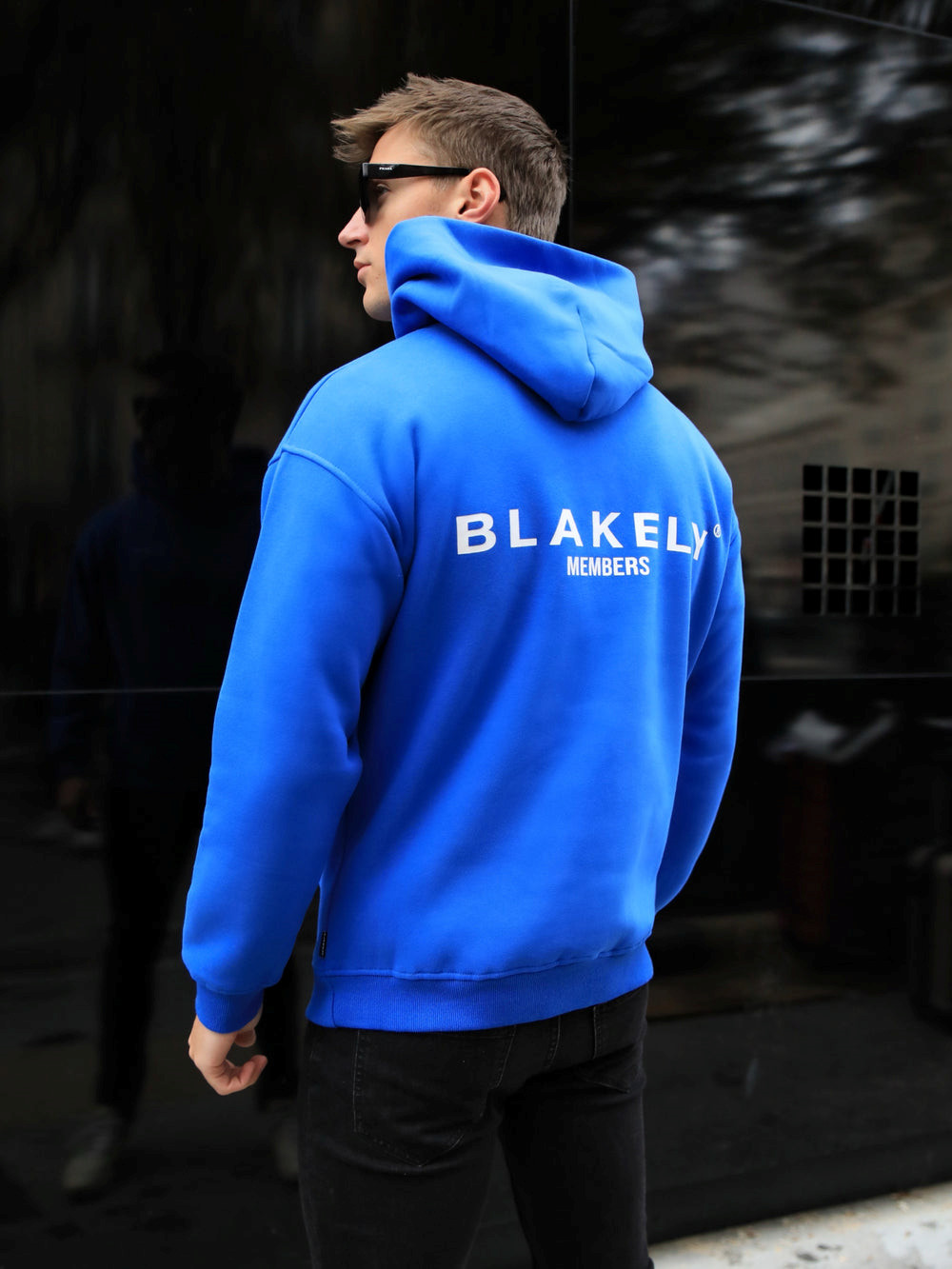 Cobalt Blue Blakely Members Relaxed Hoodie | MEW024391