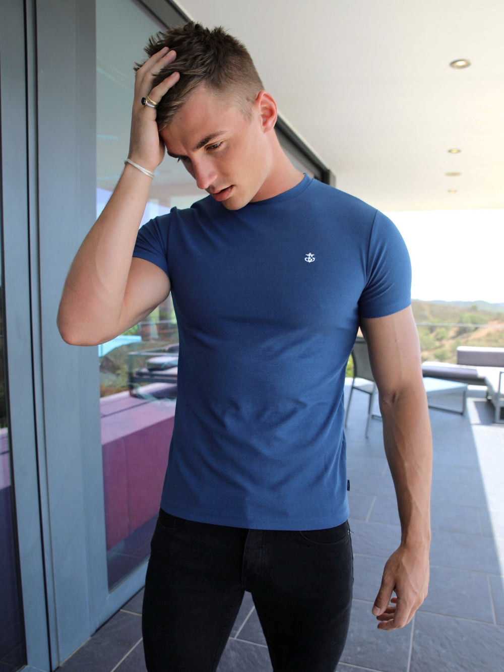 Dark Blue Blakely Eli T-Shirt | MAN234890