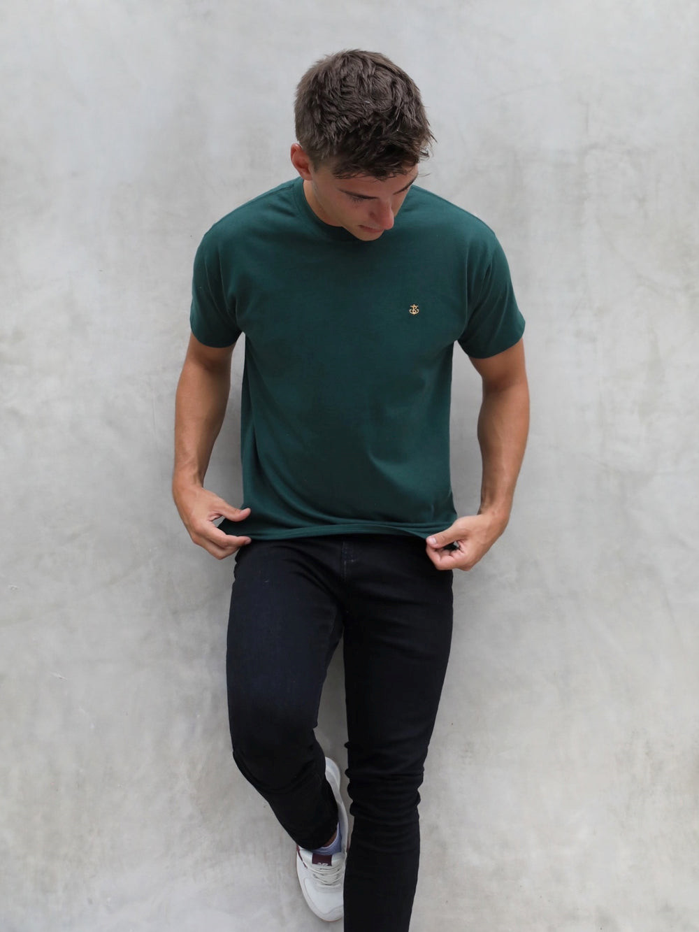 Dark Green Blakely Anchor Relaxed T-Shirt | WMC758629