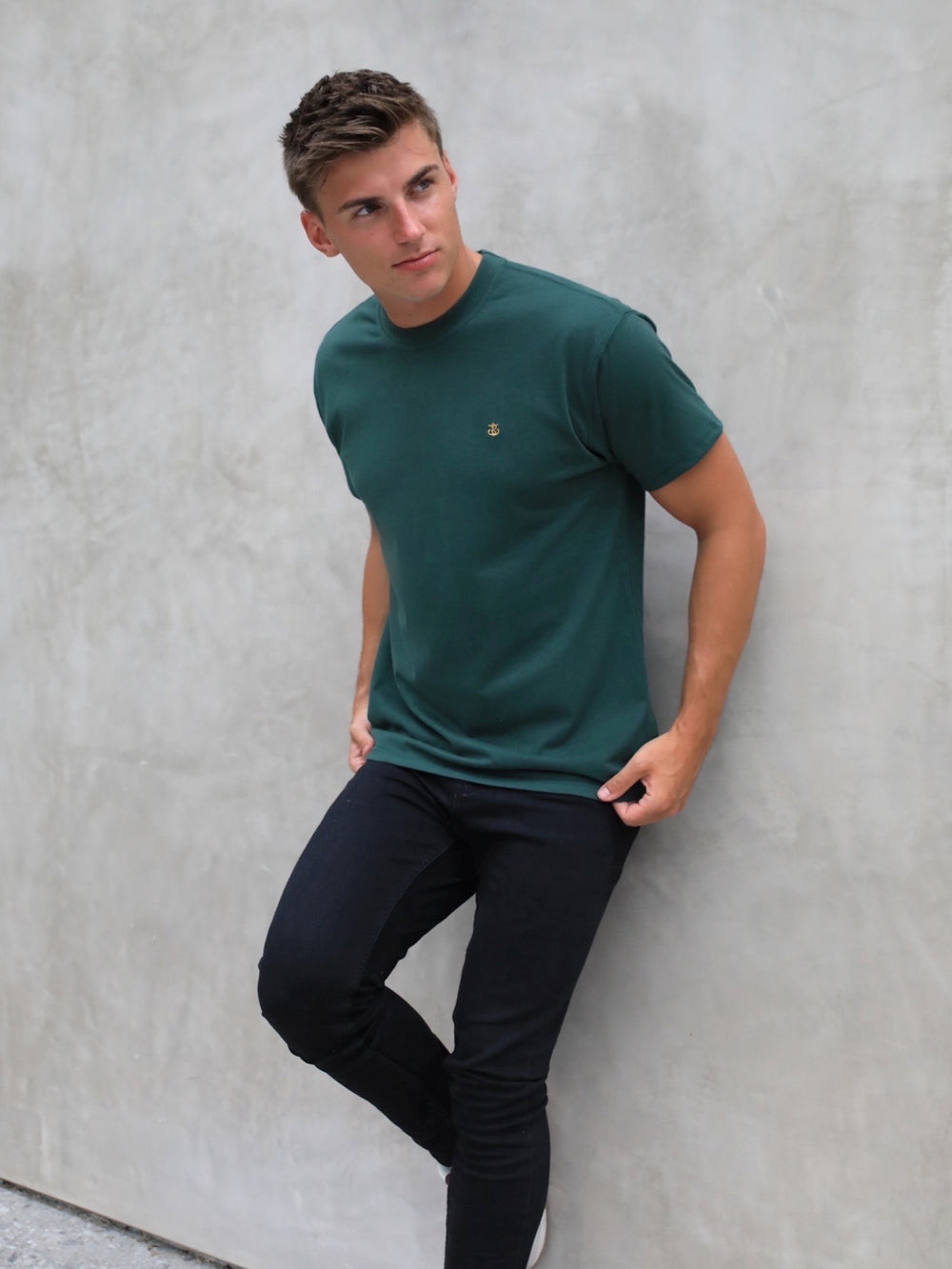 Dark Green Blakely Anchor Relaxed T-Shirt | WMC758629